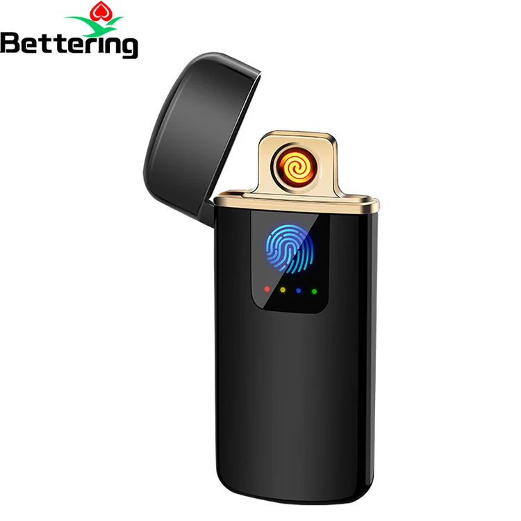 

wholesale mini thin electronic rechargeable cigarette cigrette cigrate finger touch smart flint electric lighter usb windproof