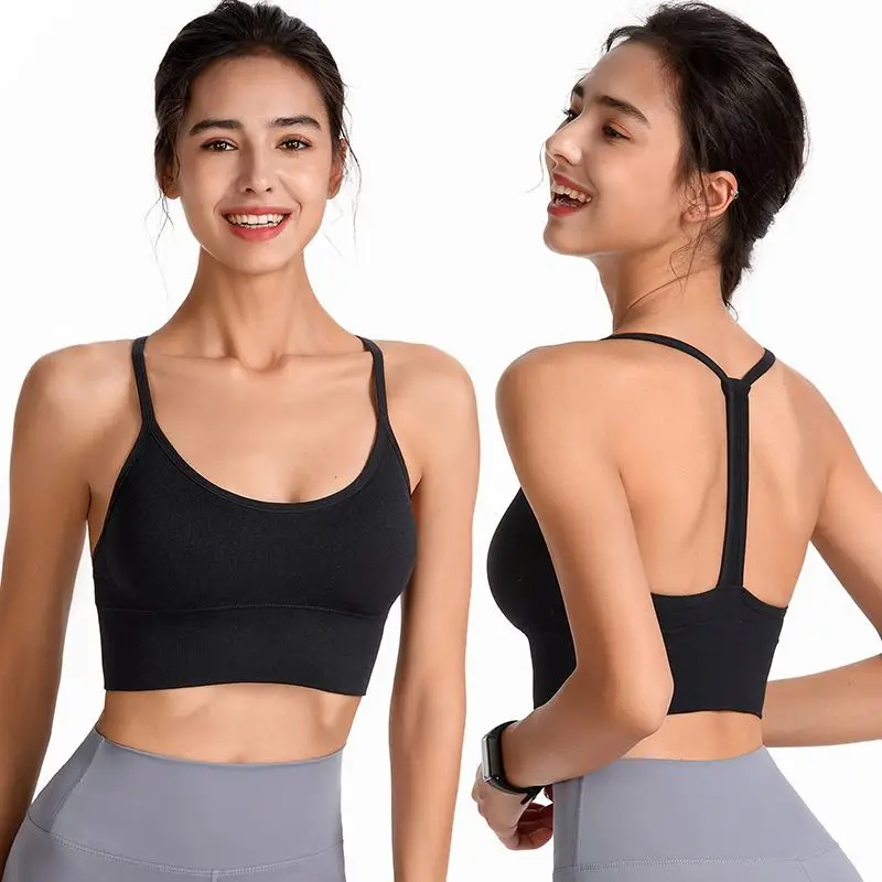 

Hot sexy Backless Women fitness tank top Girl Sexy Gym Running push up Yoga sport Bra with pads