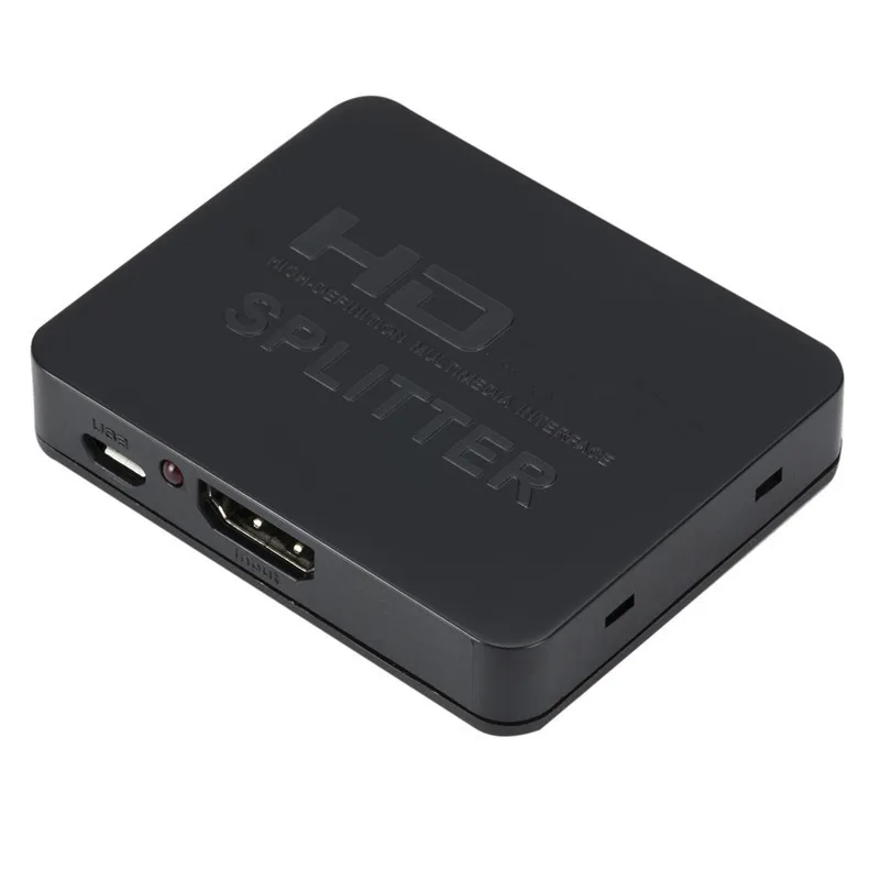 

USB Powered 2 Way Splitter Full HD 1080p HD-compatible Splitter Switch 1X2 Splitter 1 in 2 Out Amplifier Dual Display