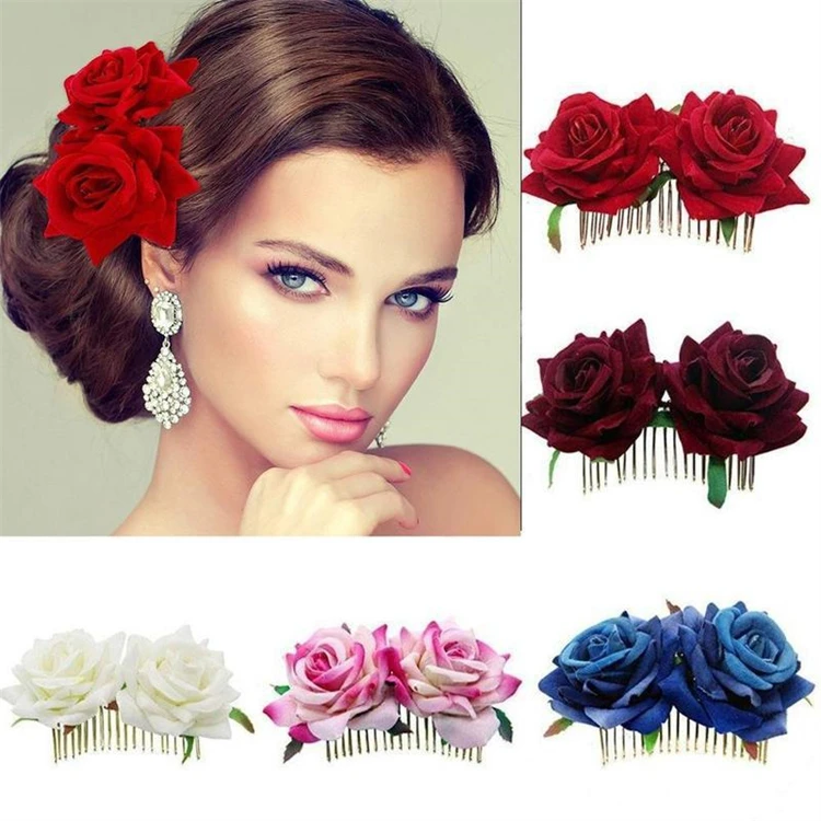 

Manufacturers directly sell elegant headwear wedding handmade large peony rose for wedding