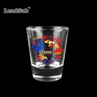 

Leadsub Wholesale 1.5oz souvenir tequila shot glasses bullet whiskey shot glass cup with custom sublimation logo print