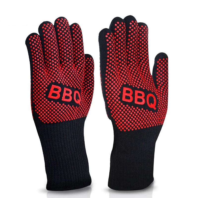 

Seeway Low Heat Resistant BBQ Gloves, Black or customized