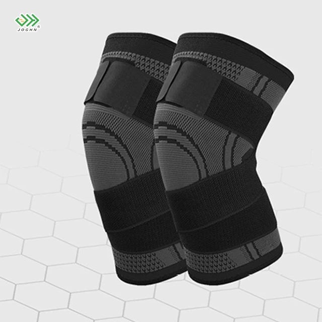 

JOGHN OEM ODM elbow & knee pads Heated Wrap Support Breathable Sport Compression Sleeve Running Hiking Basketball knee brace, Orange/green/black