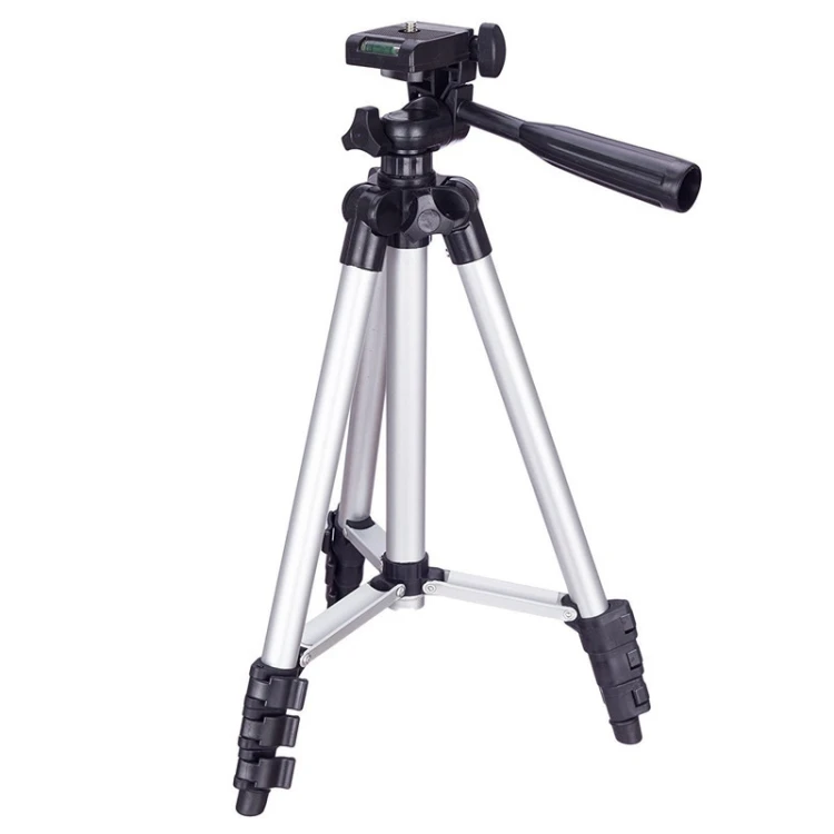 

3120 Live Broadcast Aluminum Alloy Tripod Mount with U-Shape Three-Dimensional Tripod Head, Black