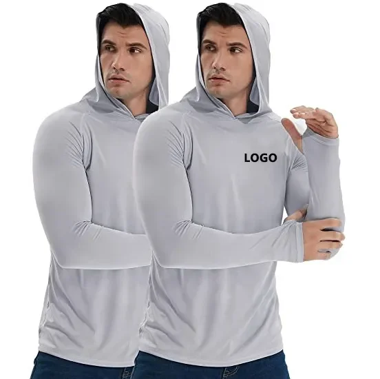 

Wholesale custom logo printed 100% polyester quick dry upf50+ fishing clothing long sleeve performance hoodie fishing shirts