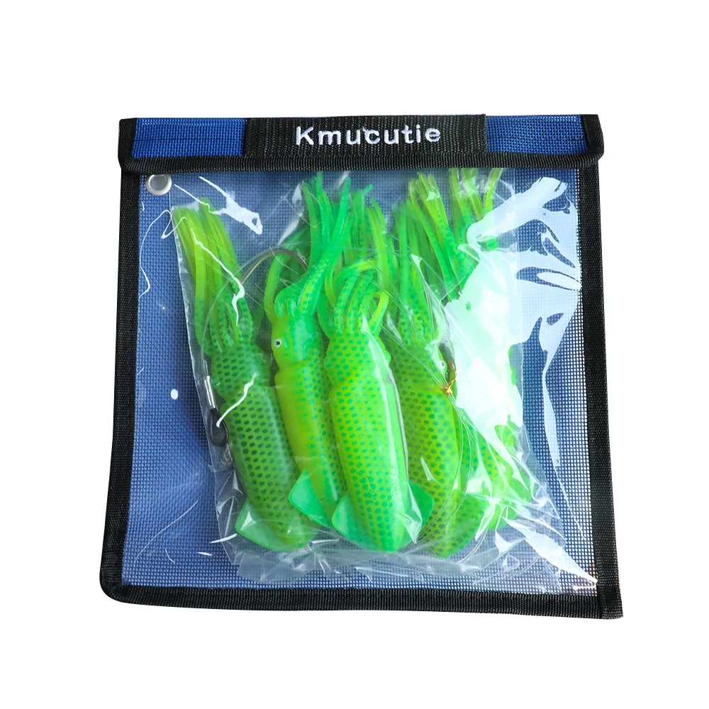 

Unrigged double skirts 4.5 inch big game marlin trolling lures big game fishing lures, Vavious colors