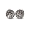 Minimalist for Girls Punk Sterling Silver with Stone Circle Stud Earring