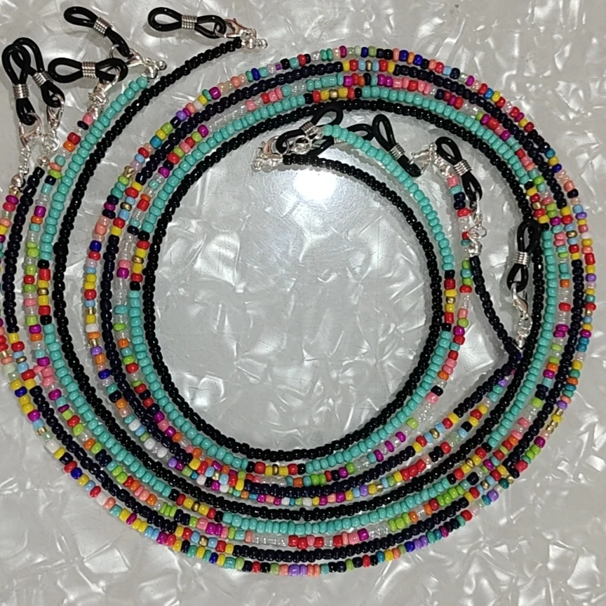 

Stylish Beaded Spectacle Eyeglass Sunglasses Reading Glasses Chain Holder Necklace Ready to Ship