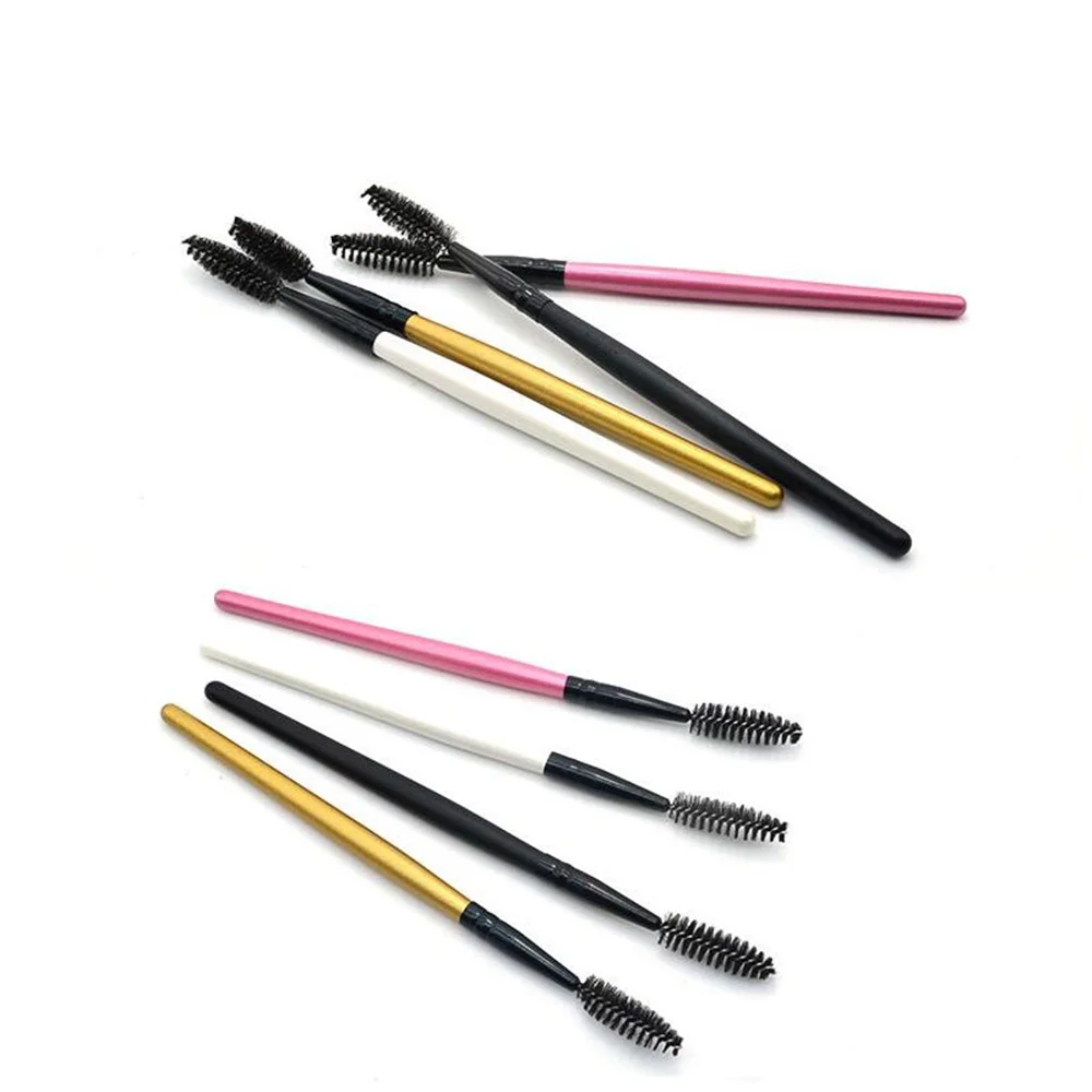 

Private Logo Eyelash Eyebrow Brush Makeup Nylon Bristle Lash Mascara Brushes Spiral Makeup Brushes, Black/pink/gold