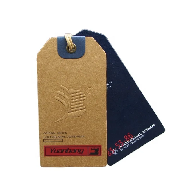 

China Custom Printing Fancy Kraft Paper Clothing Hang Tag