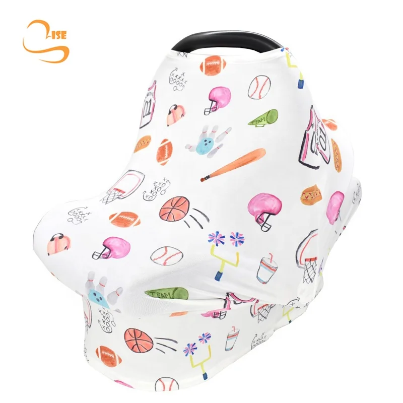 

New Design Printed Stretchy Outdoor Breast Feeding Nursing Cover Baby Car Seat Sun Shade Canopy