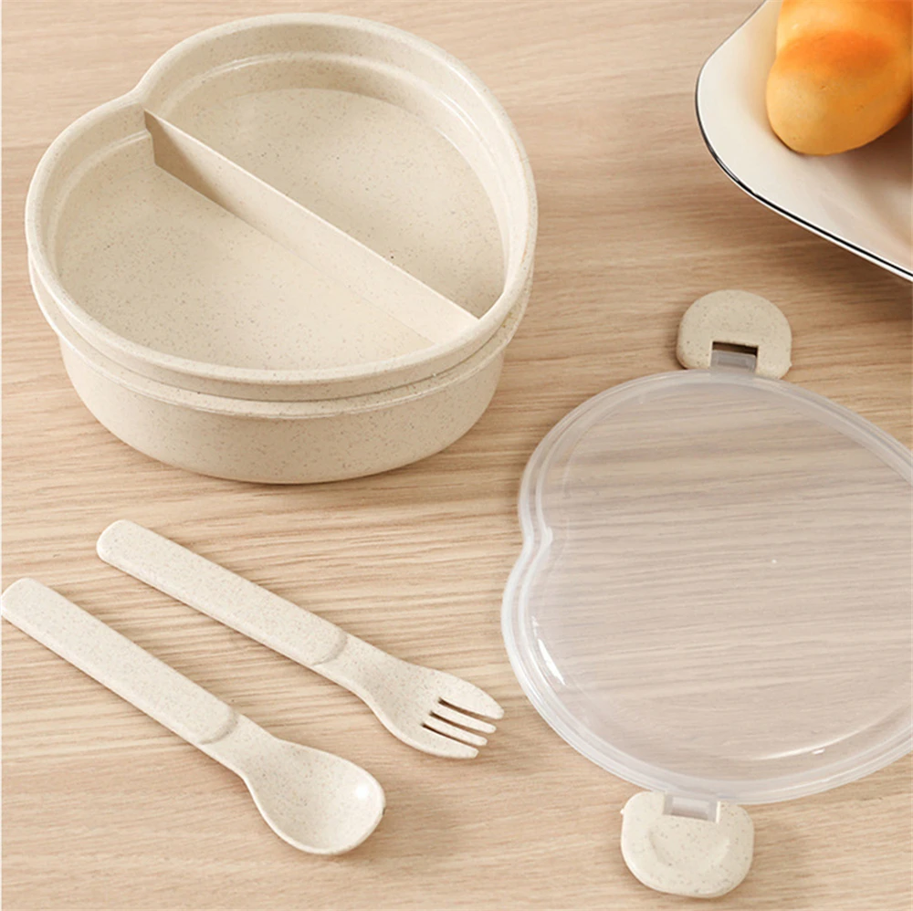 

Popular BPA Free Plastic Lunch Bento Box Heart Shape Mini Leakproof Bento Lunch Box