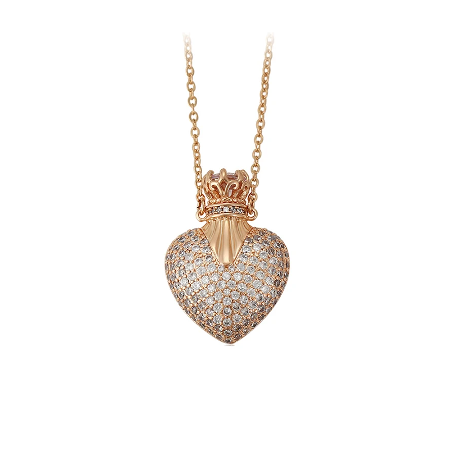 

44251 Xuping new arrival joyeria de moda fashion gold color jewelry heart shaped pendant with zircons