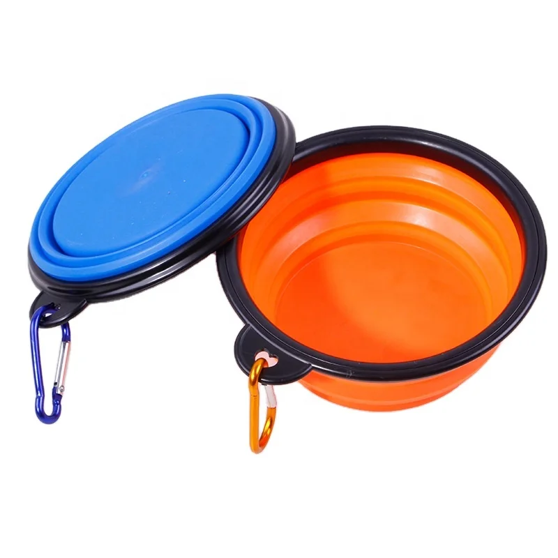 

Lower price pet folding bowl Pet Dog travel Bowl colorful dog bowl with buckle