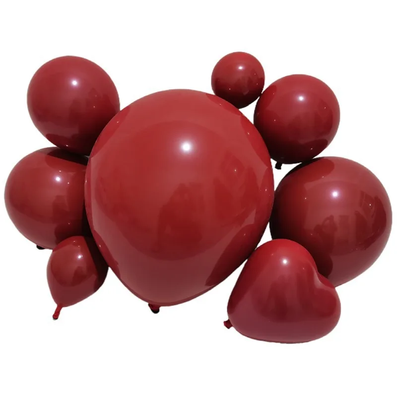 

Wholesale Garnet Latex Balloon 5 "10" 12 "18" Wedding Valentine's Day Party Decoration Holiday Party Thicken Red Helium Balloons