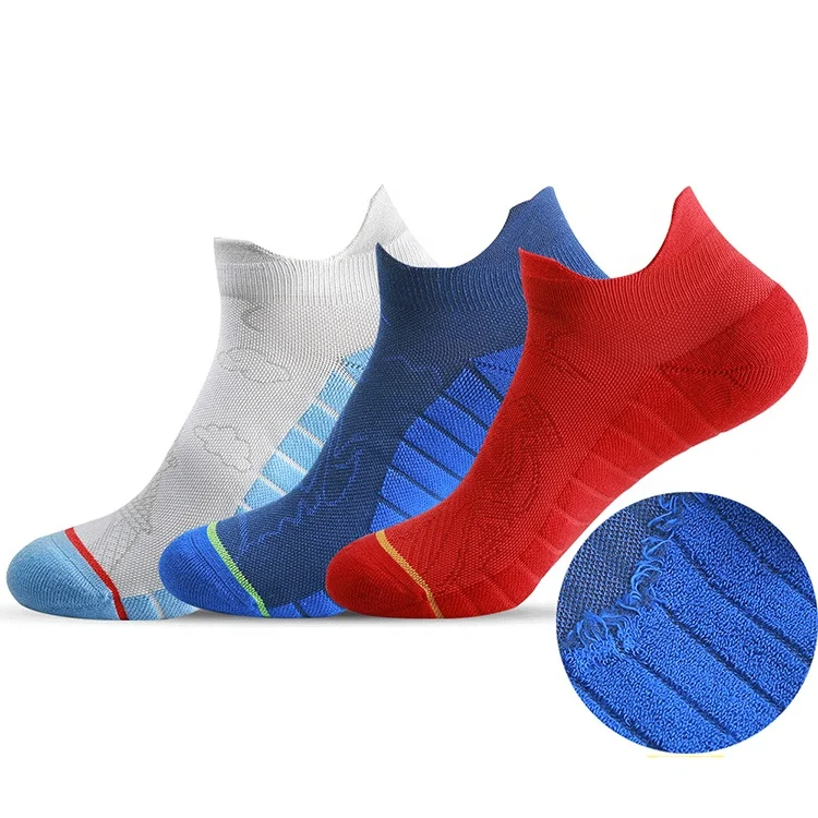 

Men's women's sports padded cotton towel bottom basketball socks, Pantone color