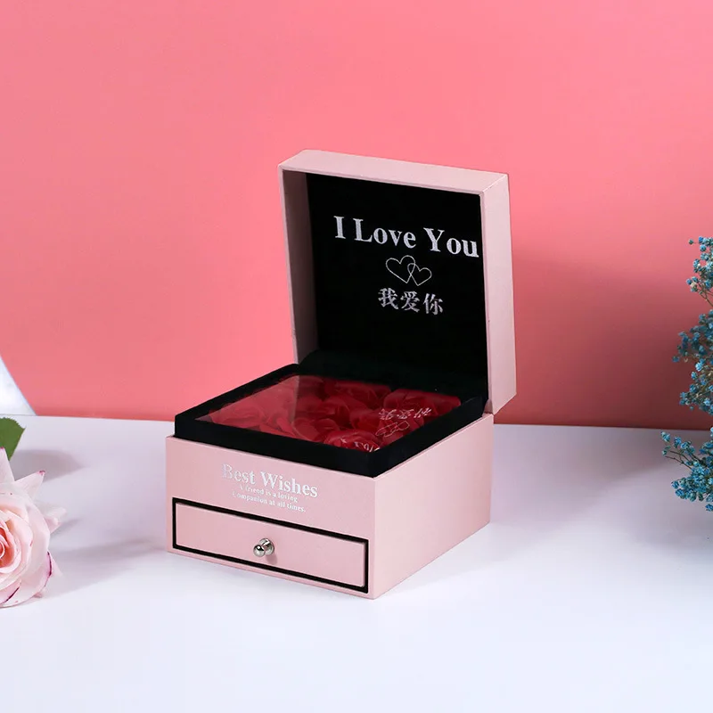 

Jewelry accessories high grade Rose Necklace Gift Box Drawer jewelry box bracelet Jewelry Box
