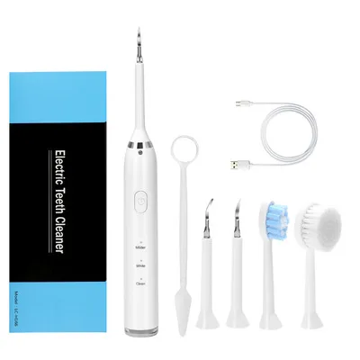 

3 in 1 Ultrasonic Toothbrush Multi-function Tartar Stain Teeth Plaque Black Calculus Remover Electric Dental Tooth Cleaner