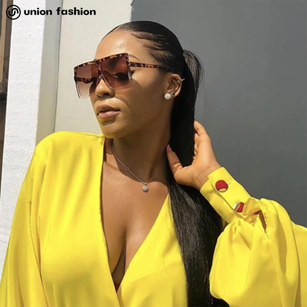 

Premium Quality New Oversized Women Men Shades Clear Square Sunglasses, 9 colors