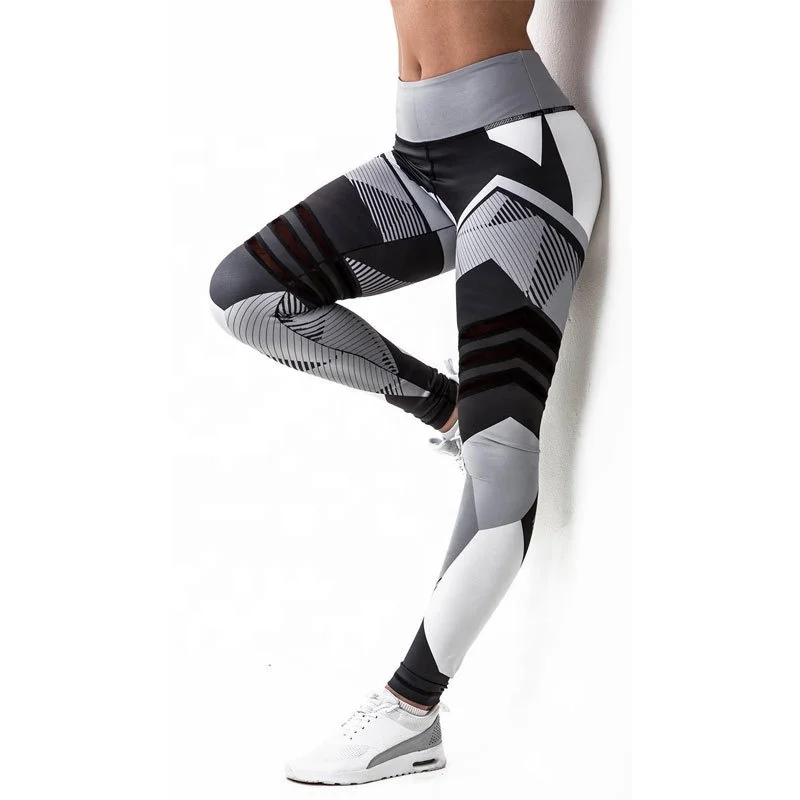 

New Women Elastic Lift Hips Printing Yoya Pants Girls Honeycomb Fitness Running Pants Trousers High Waist Leggings