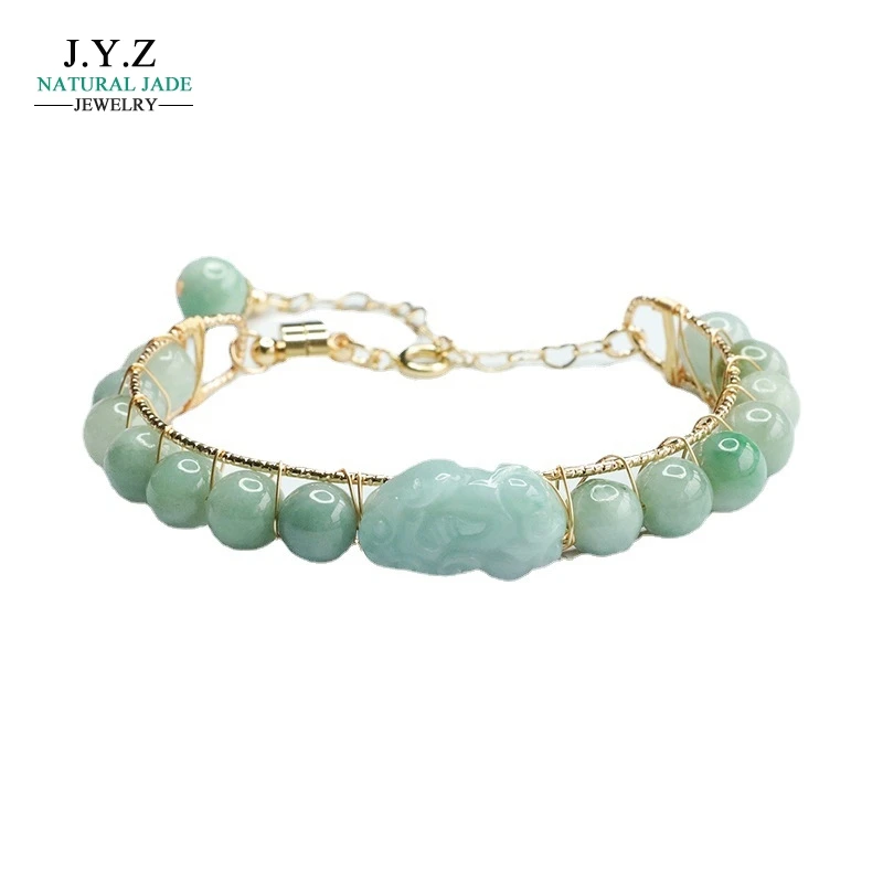 

Natural A Cargo Jade Pi Xiu Bracelet Round Beads Bracelet Jade Factory Wholesale Delivery FC3040111