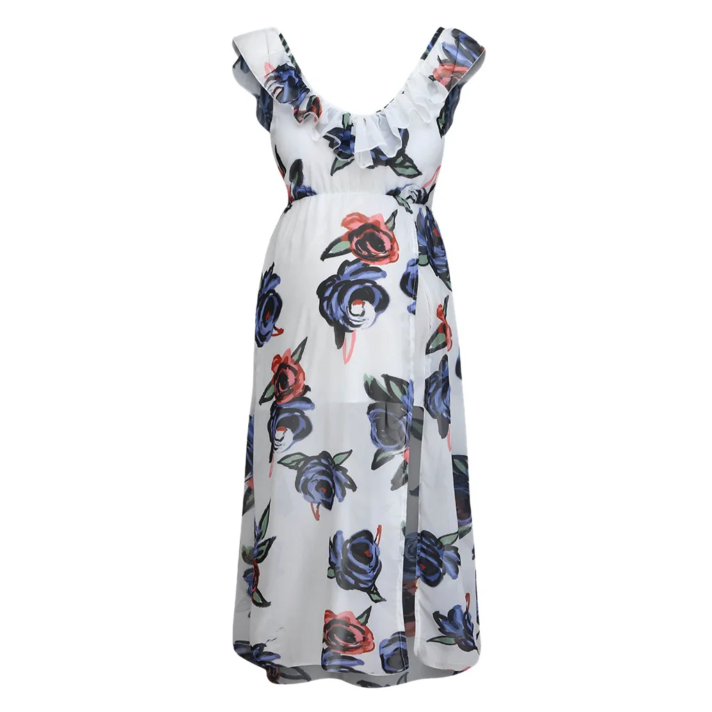 Chiffon Split Maternity Dresses 