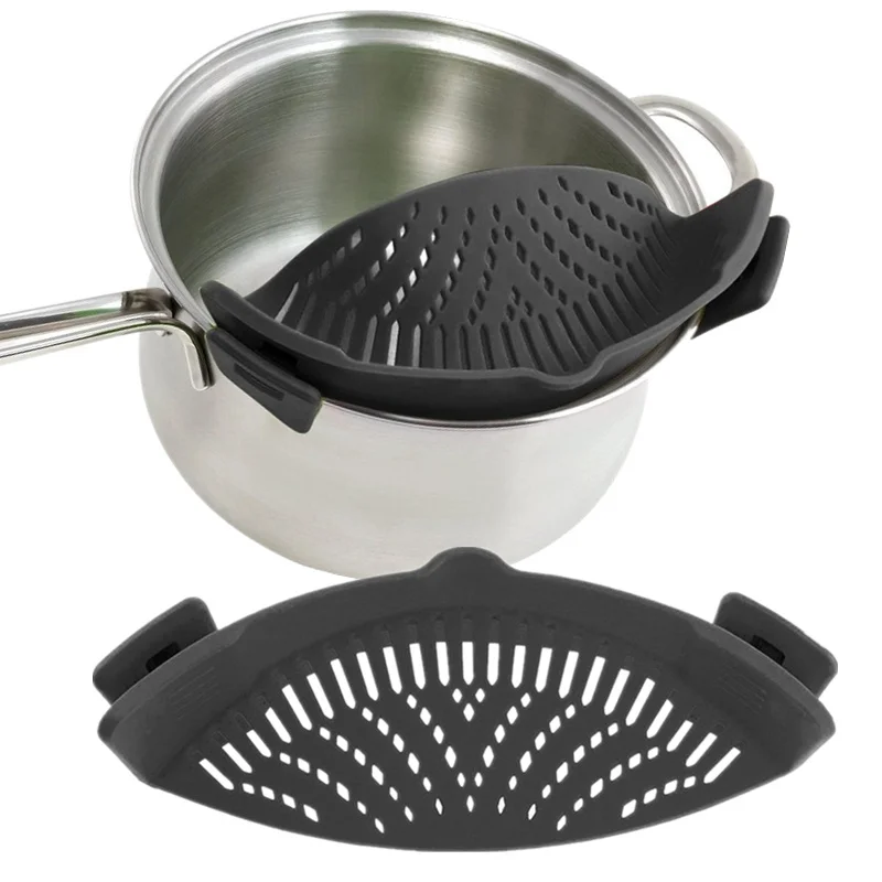 

Fits all Pots and Bowls Red Snap 'N Strain Strainer, Clip On Silicone Colander, Red,green or all color are avilable