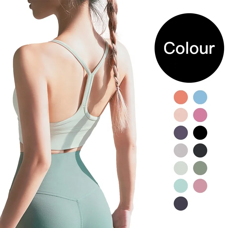 

Custom Logo Hot-selling New Style Fitness Yoga Bra Wear Breathable Sport Bra Stretchy Gym Womens Sports, 12 colors