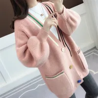 

Wholesale korean style plus size long cardigan women
