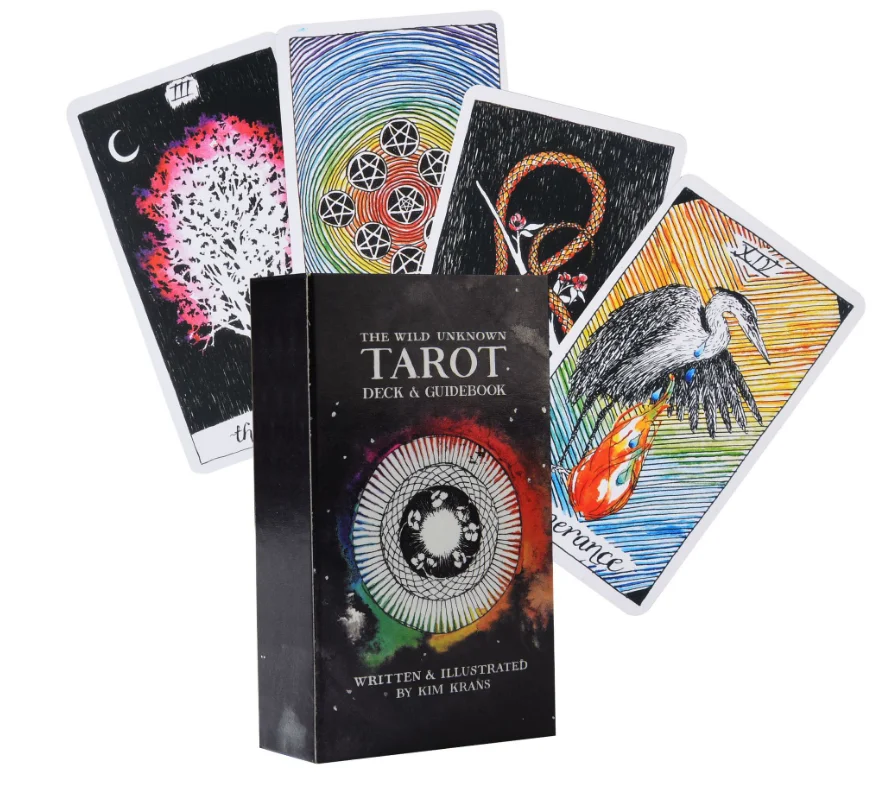 

Divination Shining New Hot Sell Wholesale Magic Custom Indoor Adult Holographic Tarot Cards, As shown
