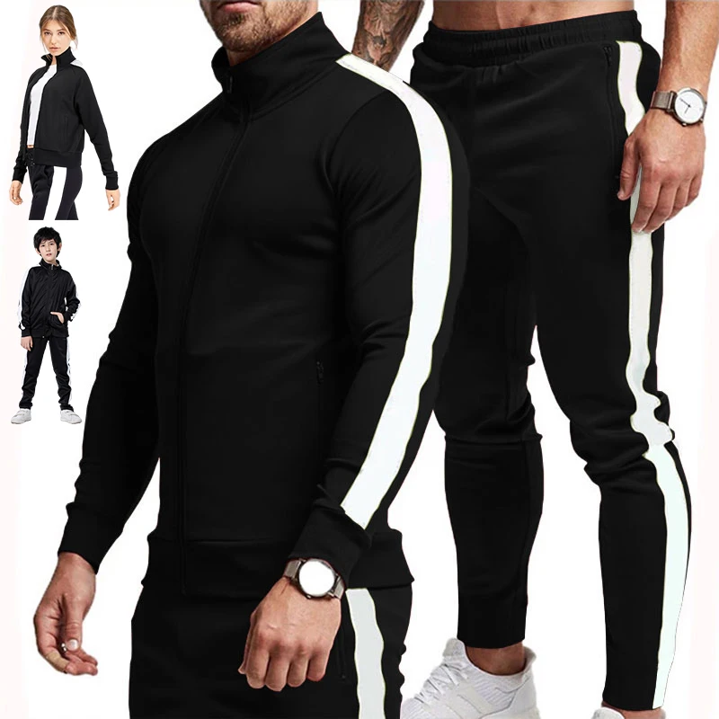 

2piece set woman men in sport unisex adults kids Sportswear custom design jogging track suit, Custom color
