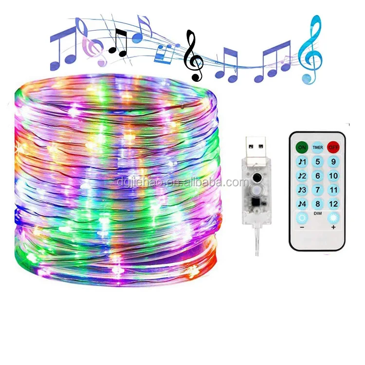 Fairy rope string Lights 12 Modes with Remote Control Waterproof Copper Wire voice control with USB operated fairy string light
