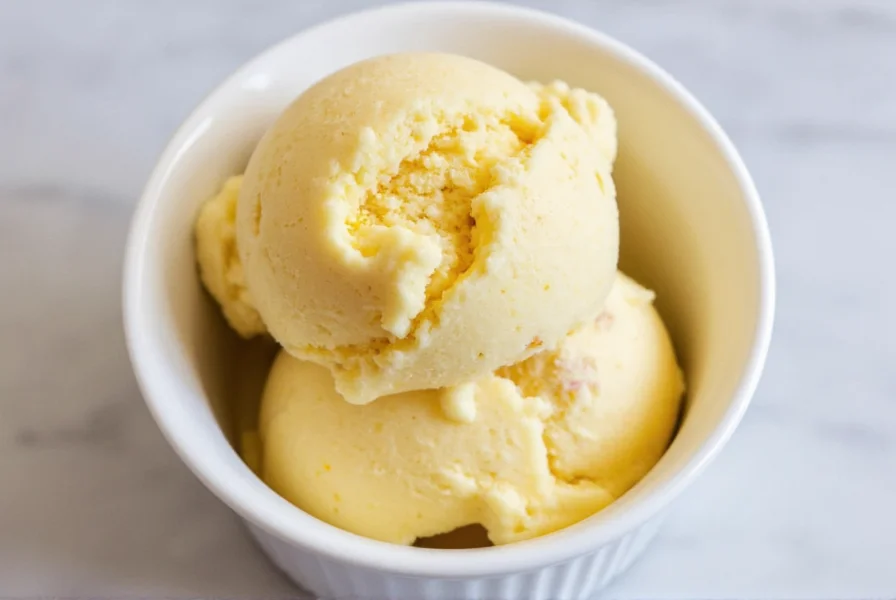 Close-up of authentic saffron rose ice cream showing golden hue and creamy texture in a traditional Persian dish