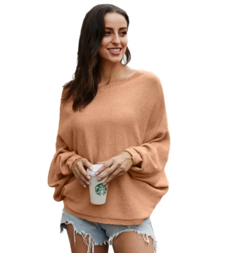 

2020 Women Fashion Dolman Knit Pullover Sweater