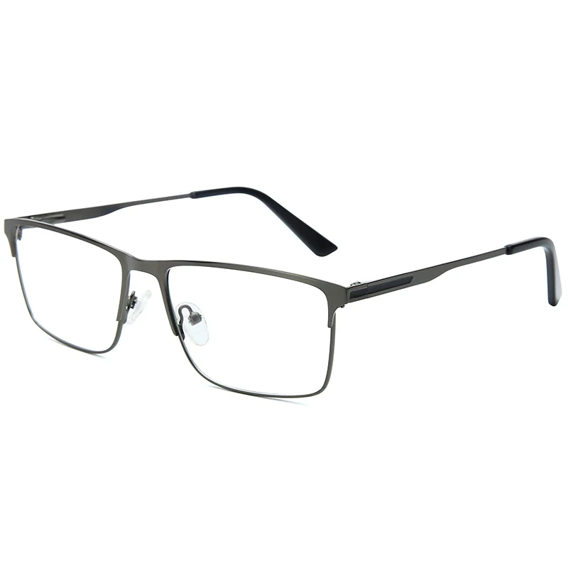 

New Business Style Metal Square Glasses Frames With Transparent Lenses for Optical Myopia Prescription Eyeglasses Frame