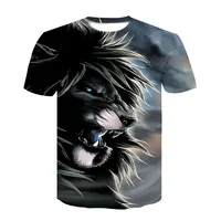 

Male 3D Tops Fashion Animal Series Lion 3D Print Summer Men T-shirt Hip Hop Male Tees T-shirts With Logo