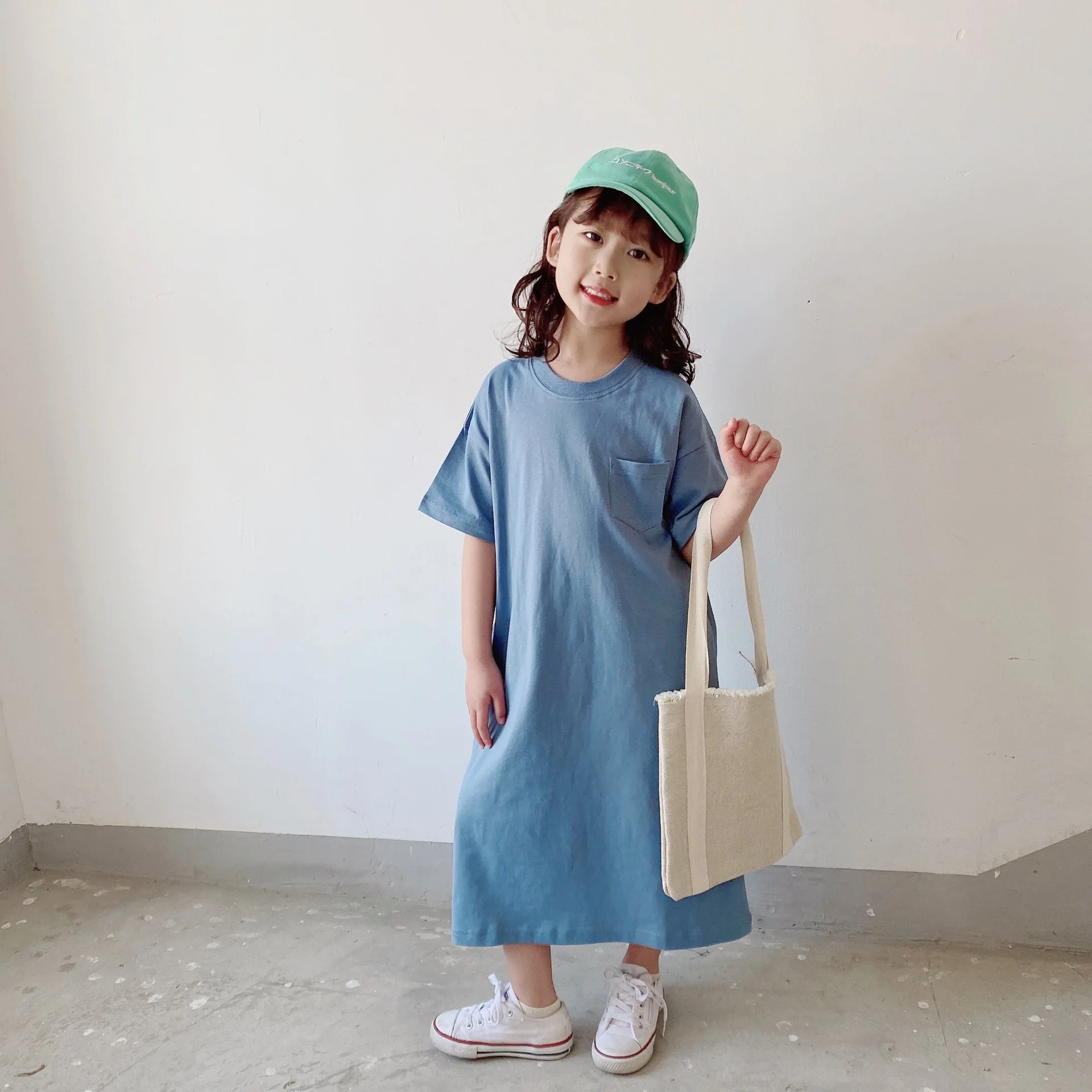 

2021 New Girls Cotton Full sleeve Girls Dresses Kids Clothes