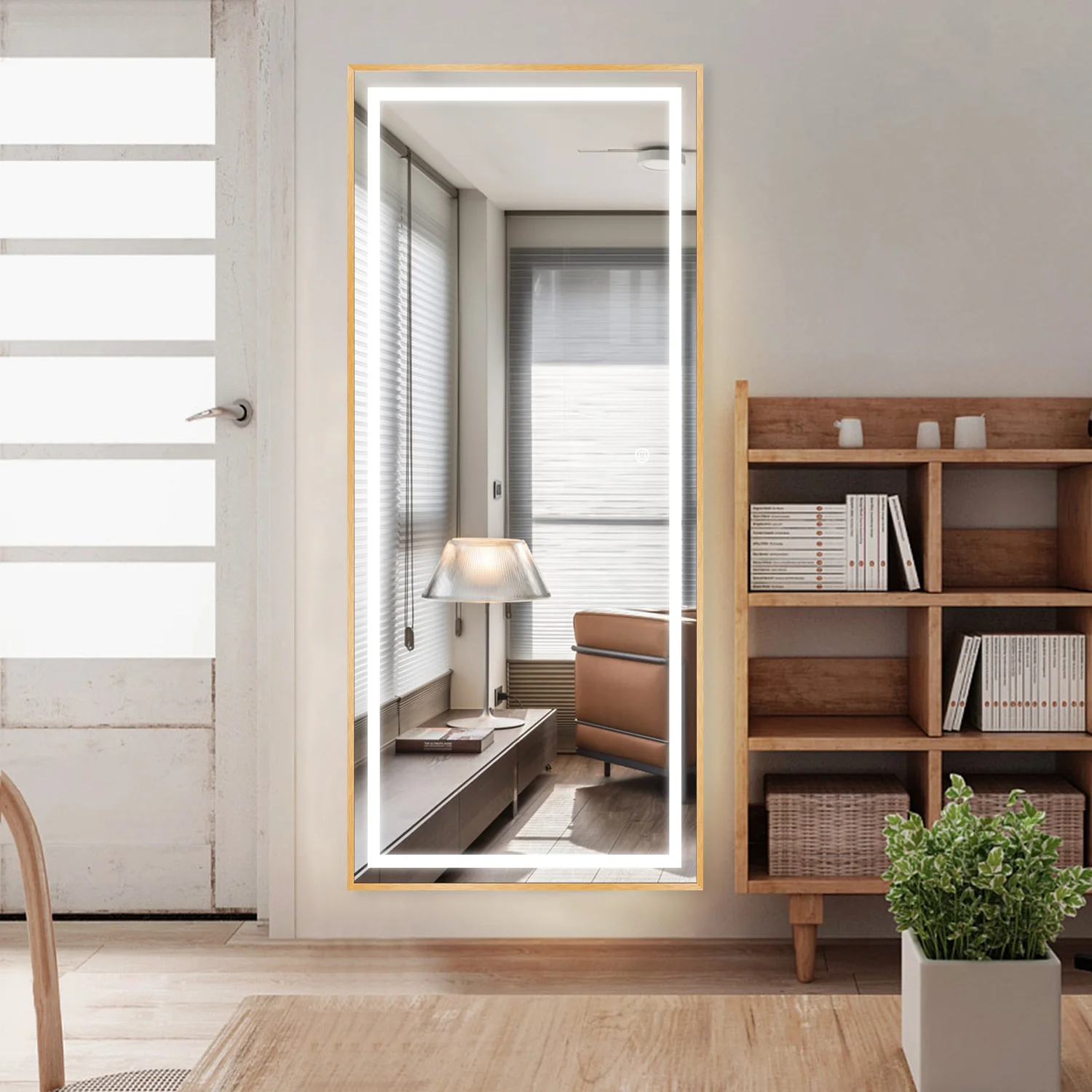 

Aluminium alloy welt LED Body Mirror, Bathroom Vanity Full Length Mirror bathroom led smart mirror bathroom