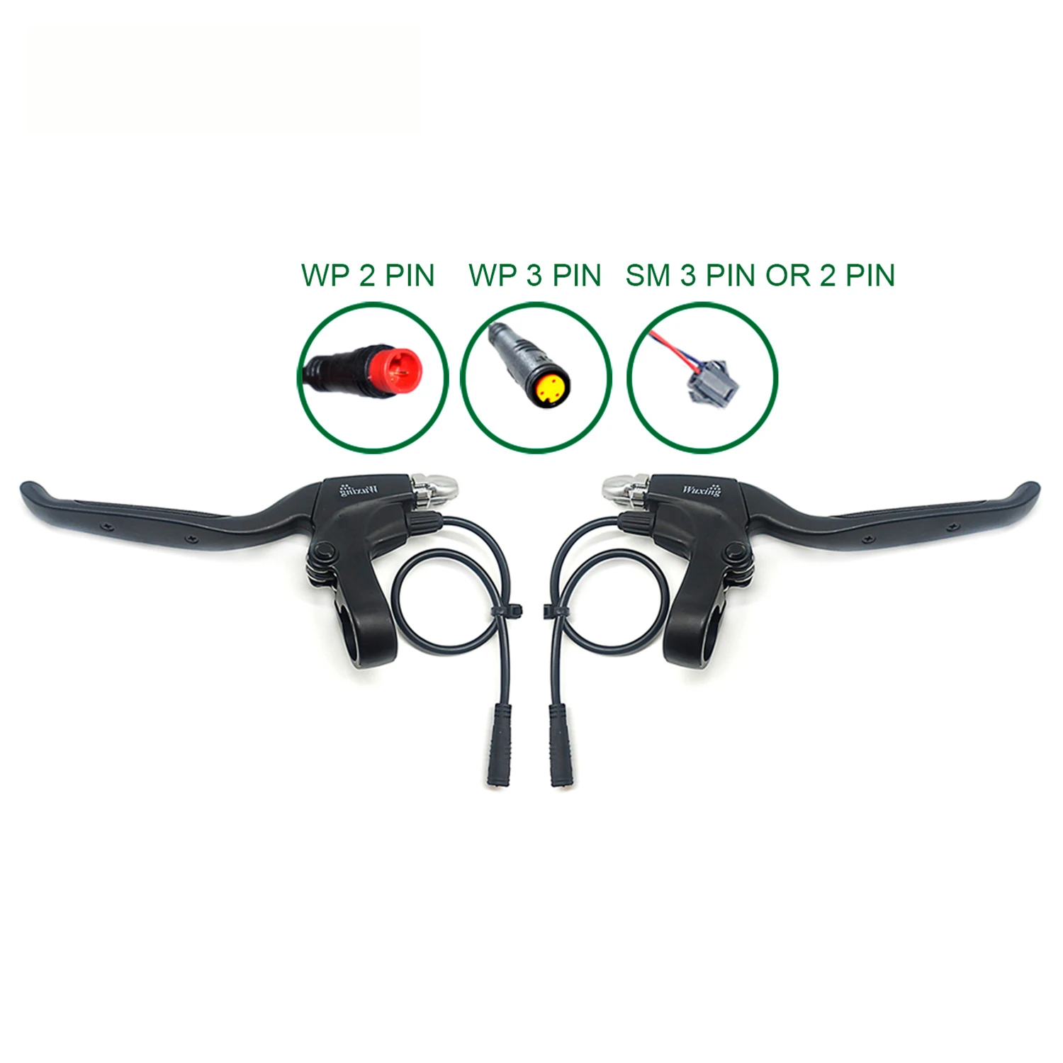 

Greenpedel 115PDD Ebike Brake Five Star Brake Lever Cut Off Power for Electric Bicycle E-scooter, Black