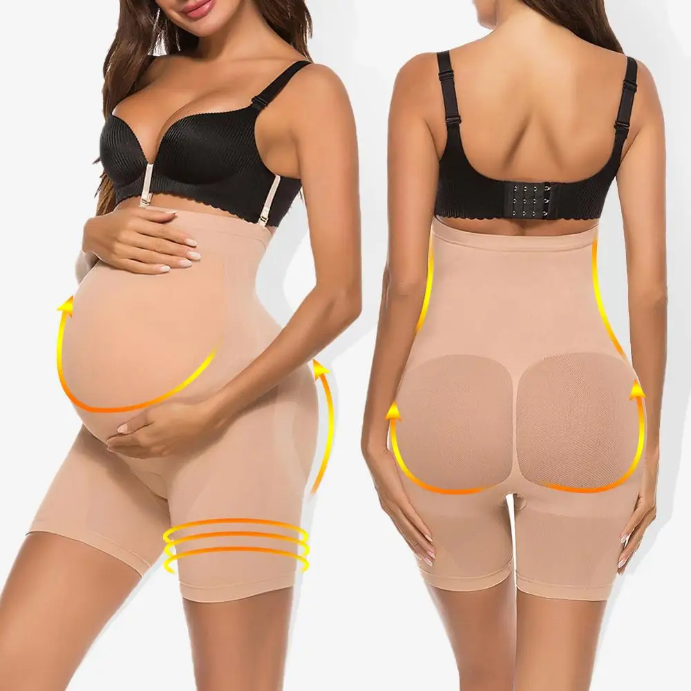 

WAISTDEAR Pregnant Waist Trainer For Women Abdomen Support Hight Waist Leggings Maternity Shapewear Seamless Underwear Belly