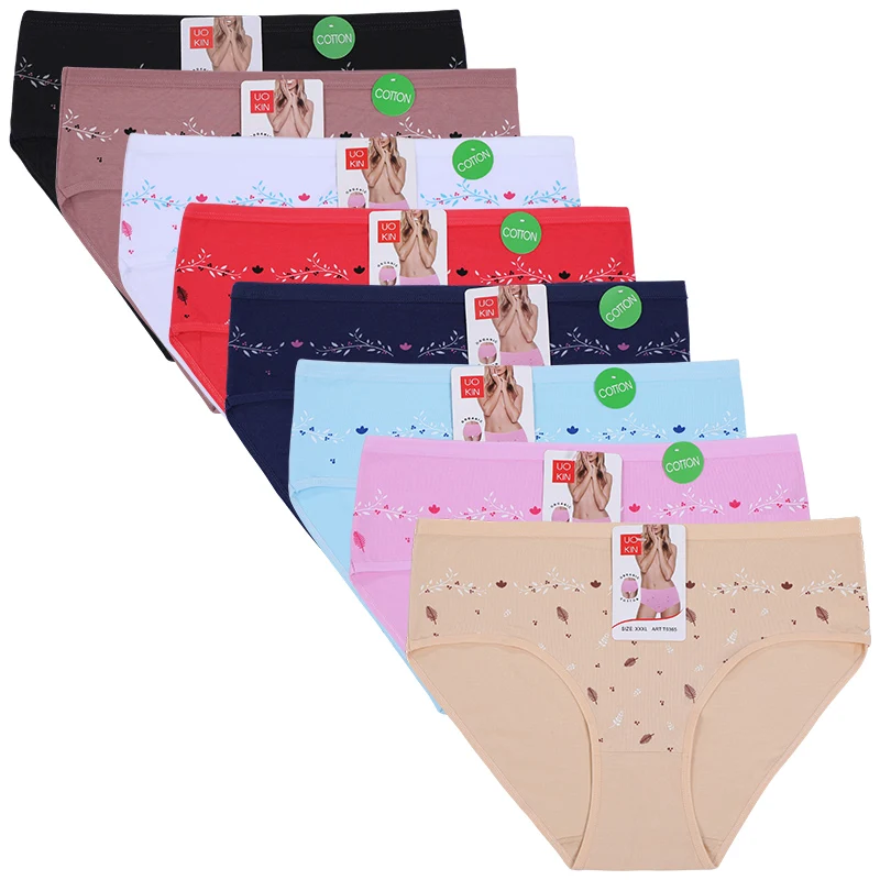 

High Quality Big Size Breathable Cotton Ladies Underwear panties woman, 8 colors