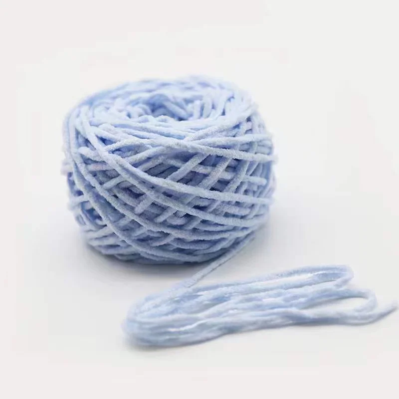 

100%polyester roving crochet yarn hand knitting chenille yarn chunky polyester yarn
