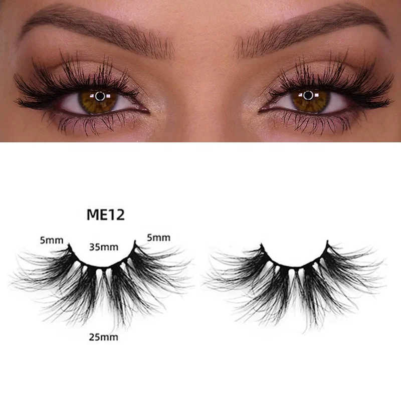 

10 Styles False Eyelashes Wholesale Mink Lashes Bulk Natural Look Fluffy Volume 25mm Long private label false eyelash