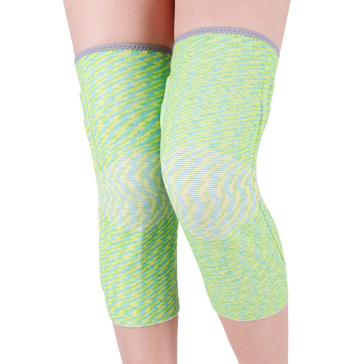 

2021 new design compression knee support reduces men's and women's knitted knee pads, Green, grey