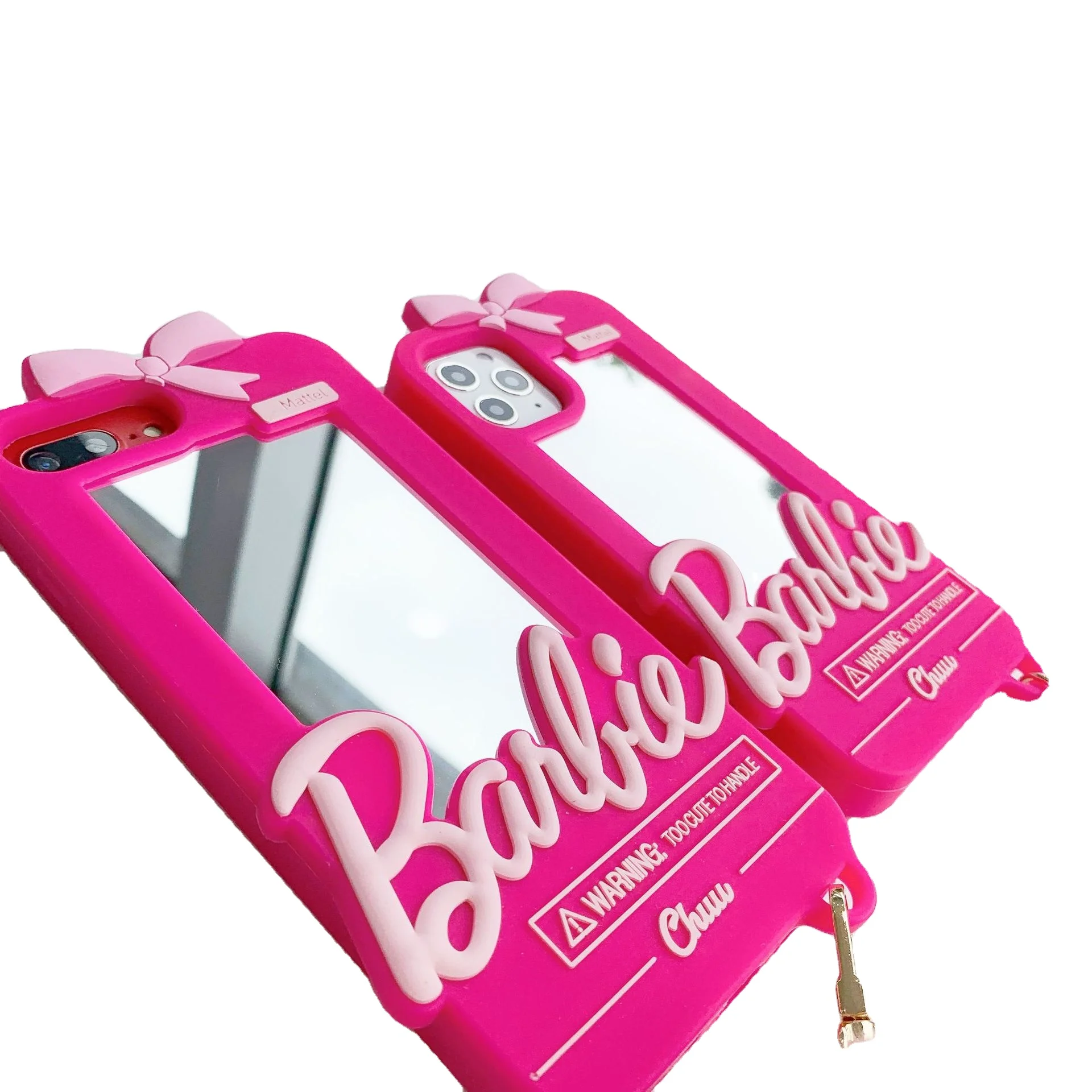 

Bow barbie mirror for iphone11 phone case XsMax/11p silicone case, Black, transparent