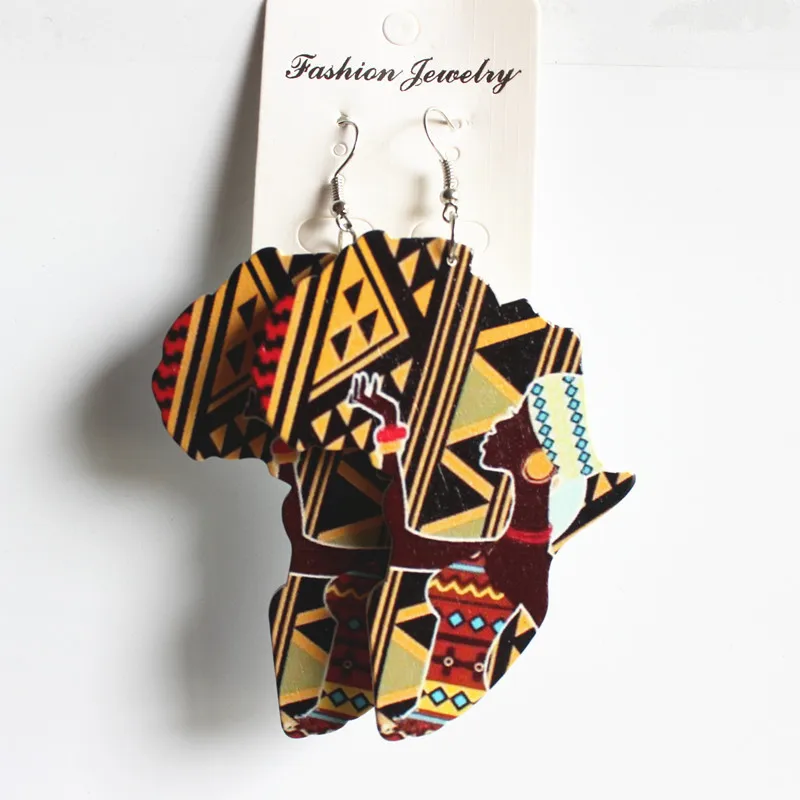 

Black lives matter earring findings drop african pride earrings girl africa map jewelry