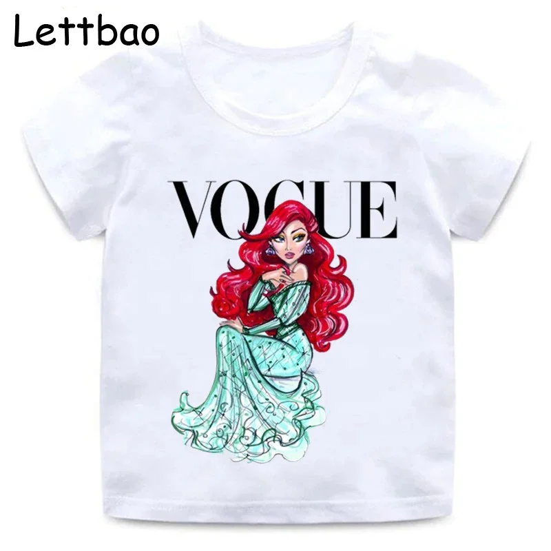 

Wholesale Girls Children Snow White Alice Vogue Princess Print Girls T Shirt Cartoon Kids Clothes, Picture