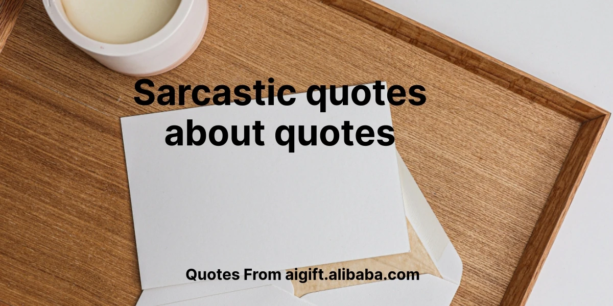 sarcastic quotes about quotes