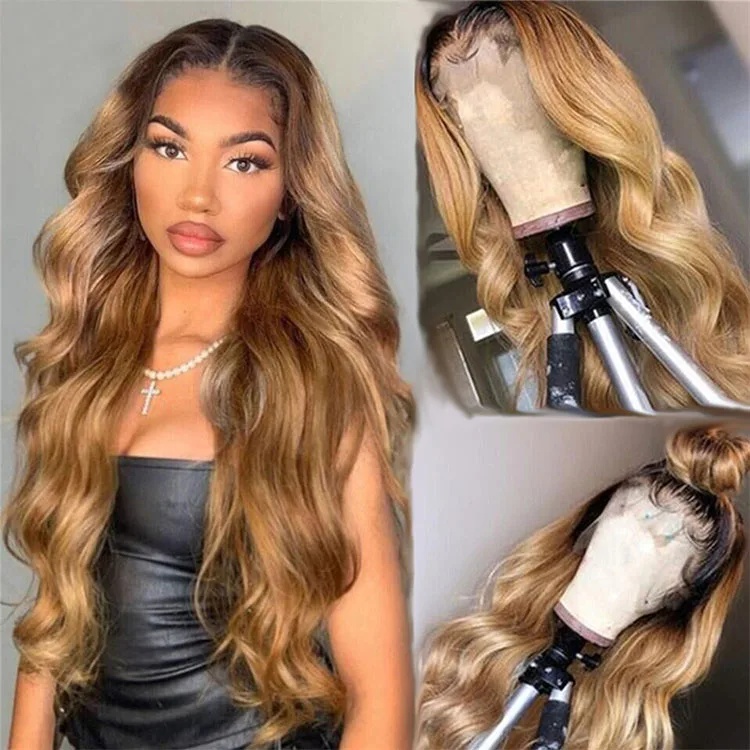 

Ginger Cuticle Aligned Virgin Wig Deep Wave 13X4 Lace Front Human Hair Wigs