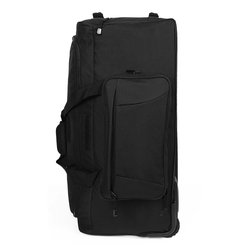 

manufacturers neoprene duffle bag with wheels custom duffle bag pattern logo oem, Black